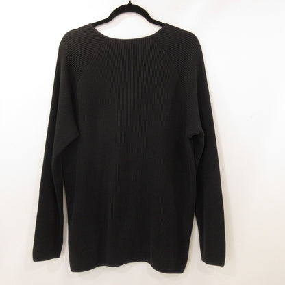 【中古】 WAFFLE CREW NECK 長袖Ｔシャツ ブラック サイズ：L