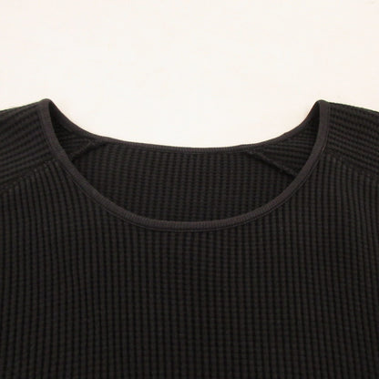 【中古】 WAFFLE CREW NECK 長袖Ｔシャツ ブラック サイズ：L