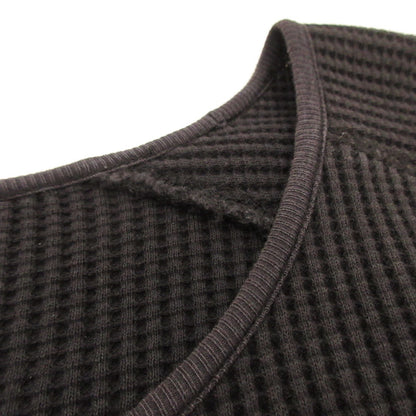 【中古】 WAFFLE CREW NECK 長袖Ｔシャツ ブラック サイズ：L