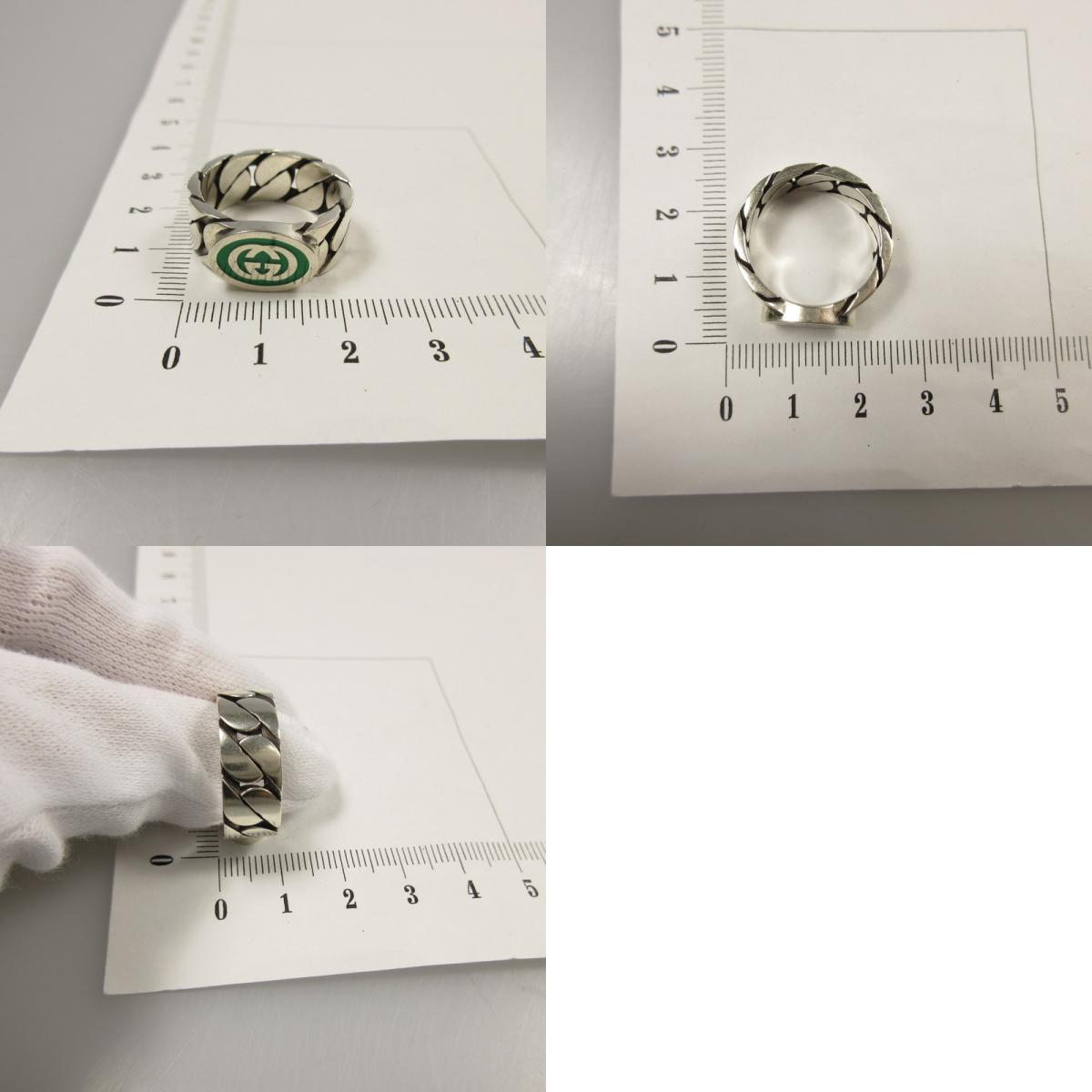 【中古】GUCCI | グッチ インターロッキングGエナメル リング・指輪 701612