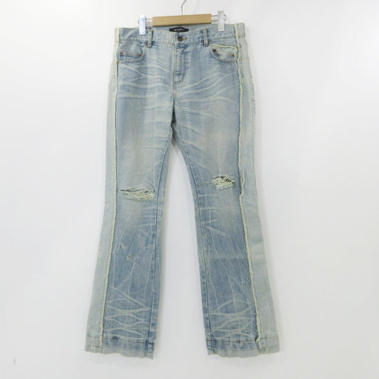 【中古】 DB FLARE JEANS デニムパンツ ブルー サイズ：34
