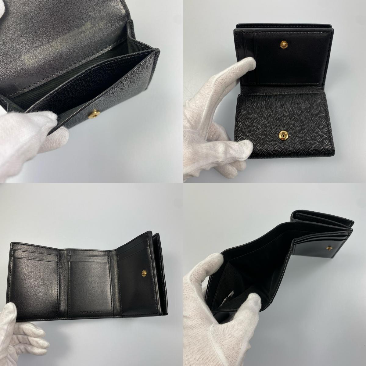 【中古】MARC JACOBS | マークジェイコブス MEDIUM TRIFOLD 三つ折り財布 S116M06SP21 ブラック