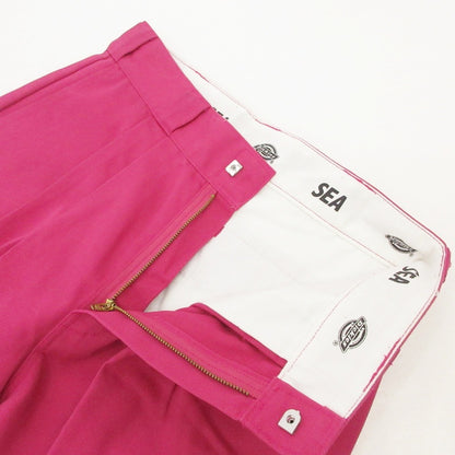 【中古】WIND AND SEA | ウィンダンシーウインダンシー 2TUCK TROUSERS パンツ WDS-20S2-PT-03 ピンク サイズ：S
