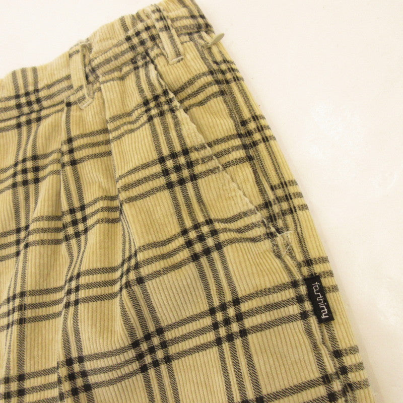 【中古】430 - FOURTHIRTY - | フォーサーティー BT-L CORD CHECK CHINO パンツ 23-167 ベージュ サイズ：2