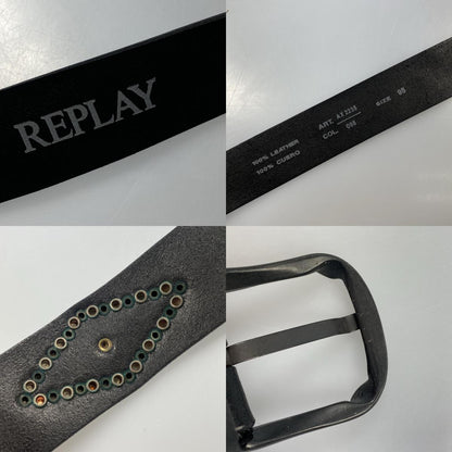 【中古】REPLAY | リプレイ ベルト AX2235.000.A3077 サイズ:100 ブラック