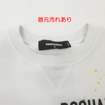 【中古】DSQUARED2 | ディースクエアード Icon Splatter Sweat スウェット S79GU0073 ホワイト サイズ：S