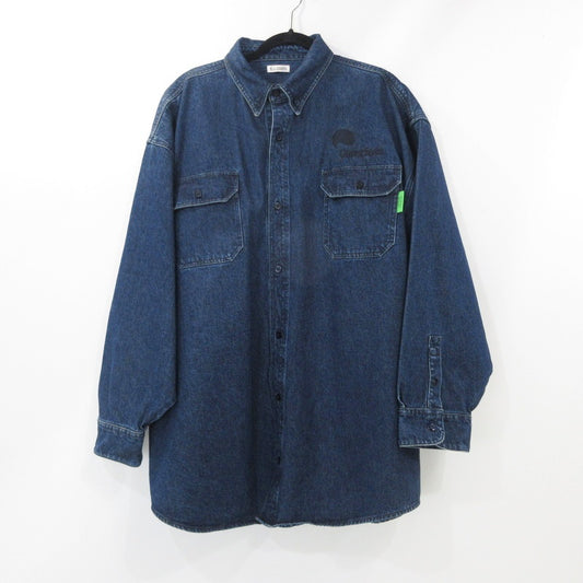 【中古】WILLY CHAVARRIA(LANTIKIコーナー) | ウィリーチャバリア BIG DADDY BUTTON DOWN DENIM 長袖シャツ ネイビー サイズ：S