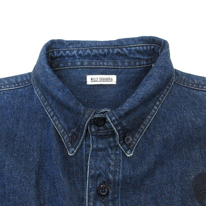 【中古】WILLY CHAVARRIA(LANTIKIコーナー) | ウィリーチャバリア BIG DADDY BUTTON DOWN DENIM 長袖シャツ ネイビー サイズ：S