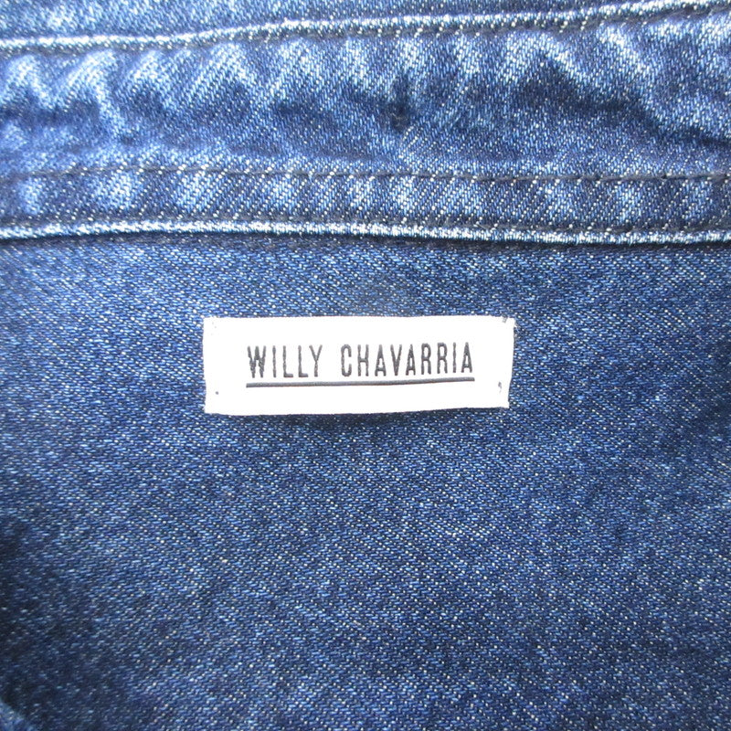 【中古】WILLY CHAVARRIA(LANTIKIコーナー) | ウィリーチャバリア BIG DADDY BUTTON DOWN DENIM 長袖シャツ ネイビー サイズ：S