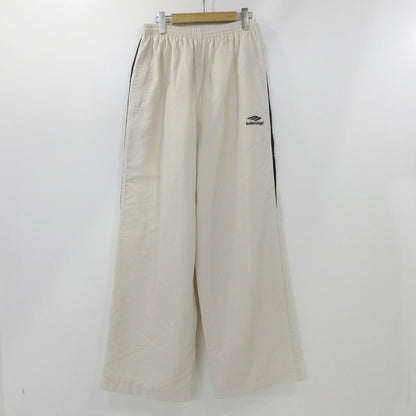 【中古】BALENCIAGA | バレンシアガ 3B LOGO SPORTS TRACK PANTS パンツ 746510 TQ43 アイボリー サイズ：S