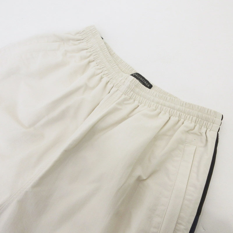 【中古】BALENCIAGA | バレンシアガ 3B LOGO SPORTS TRACK PANTS パンツ 746510 TQ43 アイボリー サイズ：S