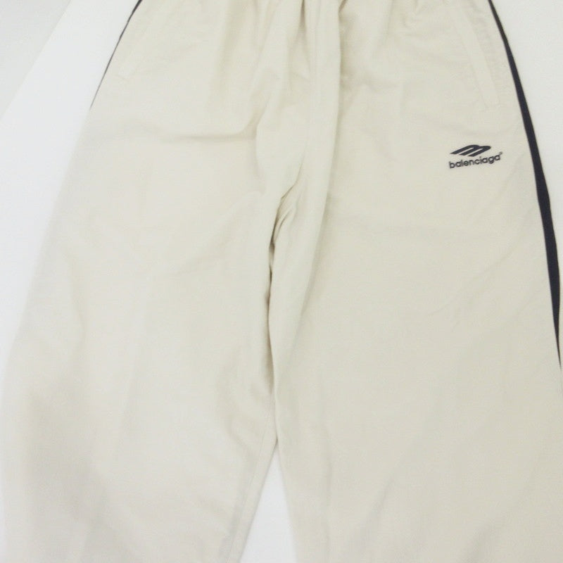 【中古】BALENCIAGA | バレンシアガ 3B LOGO SPORTS TRACK PANTS パンツ 746510 TQ43 アイボリー サイズ：S
