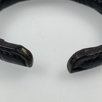 【中古】 LEATHER BANGLE バングル GSB-100C ブラック