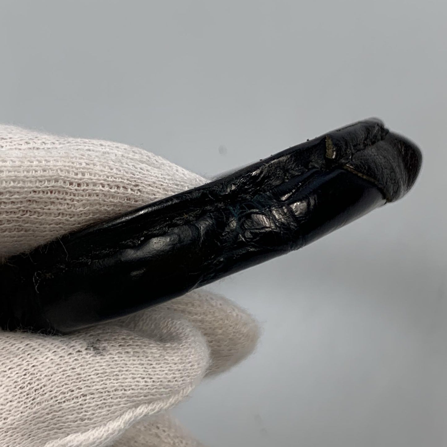 【中古】 LEATHER BANGLE バングル GSB-100C ブラック