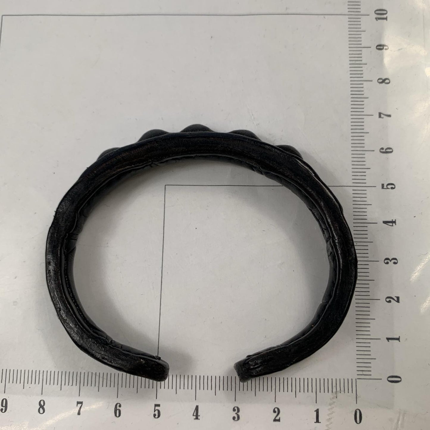 【中古】 LEATHER BANGLE バングル GSB-100C ブラック
