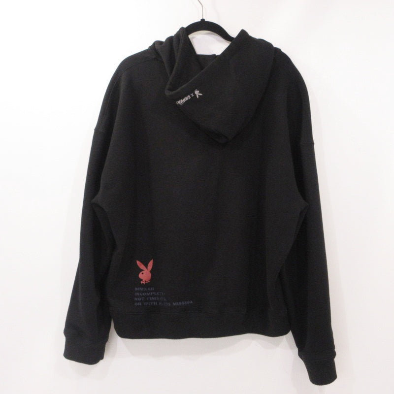 【中古】GENZAI | ゲンザイ Collage Zip Hoodie パーカー GZ1129 ブラック サイズ：XL