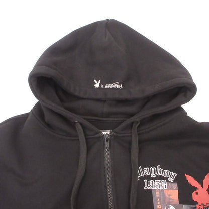 【中古】GENZAI | ゲンザイ Collage Zip Hoodie パーカー GZ1129 ブラック サイズ：XL