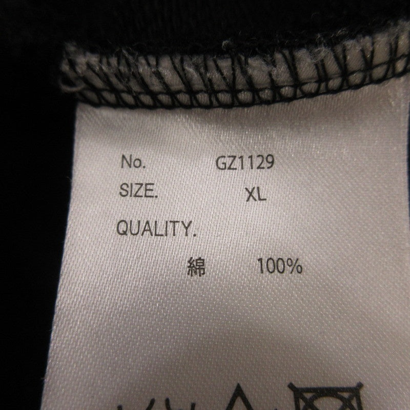 【中古】GENZAI | ゲンザイ Collage Zip Hoodie パーカー GZ1129 ブラック サイズ：XL