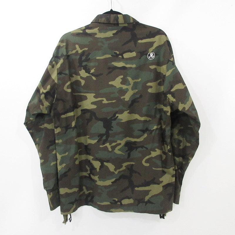 【中古】W)TAPS | ダブルタップス BUDS/LS/COTTON ミリタリージャケット 202BRRID-SHM01S カモ サイズ：3