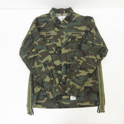 【中古】W)TAPS | ダブルタップス BUDS/LS/COTTON ミリタリージャケット 202BRRID-SHM01S カモ サイズ：3