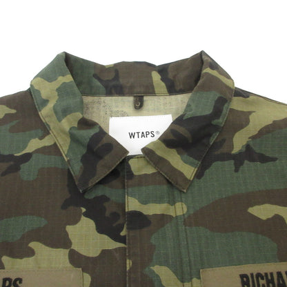 【中古】W)TAPS | ダブルタップス BUDS/LS/COTTON ミリタリージャケット 202BRRID-SHM01S カモ サイズ：3