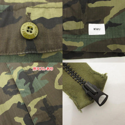 【中古】W)TAPS | ダブルタップス BUDS/LS/COTTON ミリタリージャケット 202BRRID-SHM01S カモ サイズ：3