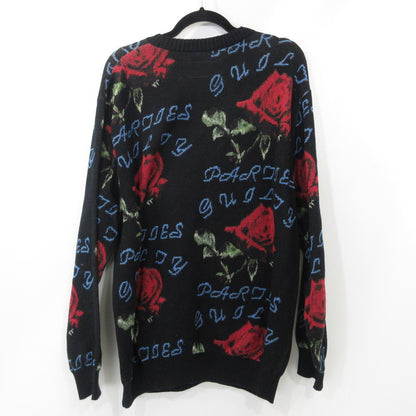 【中古】WACKOMARIA | ワコマリア ROSE JACQUARD SWEATER セーター 22FWE-WMK ブラック サイズ：L
