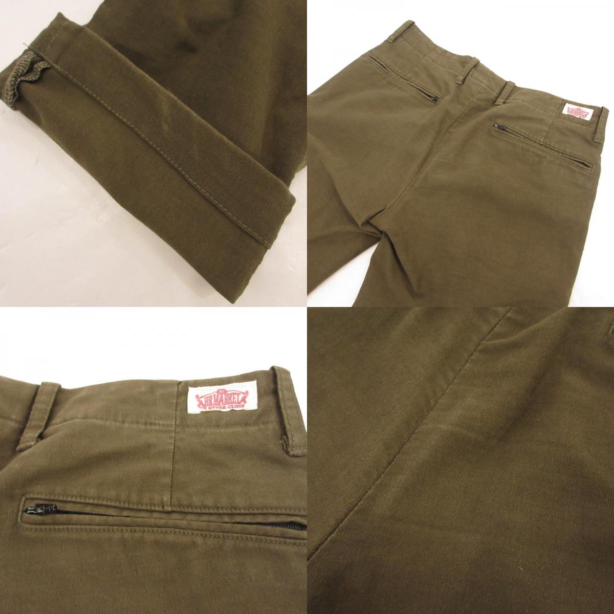【中古】HOLLYWOOD RANCH MARKET | ハリウッドランチマーケット ジャーマンクロスストレッチトラウザーズ パンツ 063002612 カーキ サイズ：2
