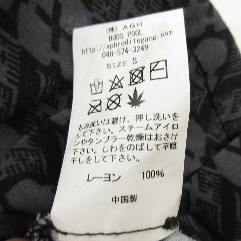 【中古】BUDSPOOL | バッズプール 花罰家紋 長袖シャツ ブラック サイズ：S