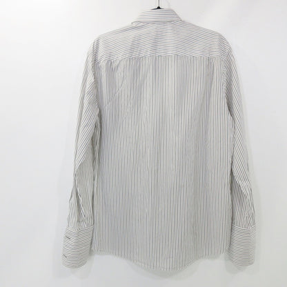 【中古】LOUIS VUITTON | ルイ・ヴィトン ストライプドレスシャツ 長袖シャツ 国内正規品 ホワイト サイズ：41