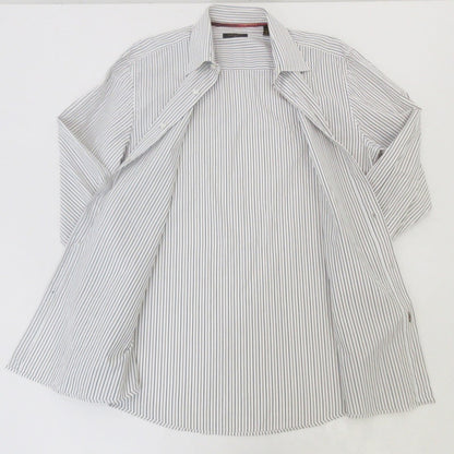 【中古】LOUIS VUITTON | ルイ・ヴィトン ストライプドレスシャツ 長袖シャツ 国内正規品 ホワイト サイズ：41
