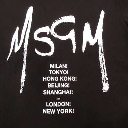 【中古】MSGM | エムエスジーエム T-SHIRT WITH GRAFFITI LOGO 半袖Ｔシャツ 195298 国内正規品 ブラック サイズ：XS