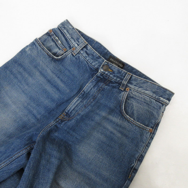 【中古】BALENCIAGA | バレンシアガ LOOSE FIT DENIM PANTS デニムパンツ 736540 国内正規品 2023S/S ブルー サイズ：S
