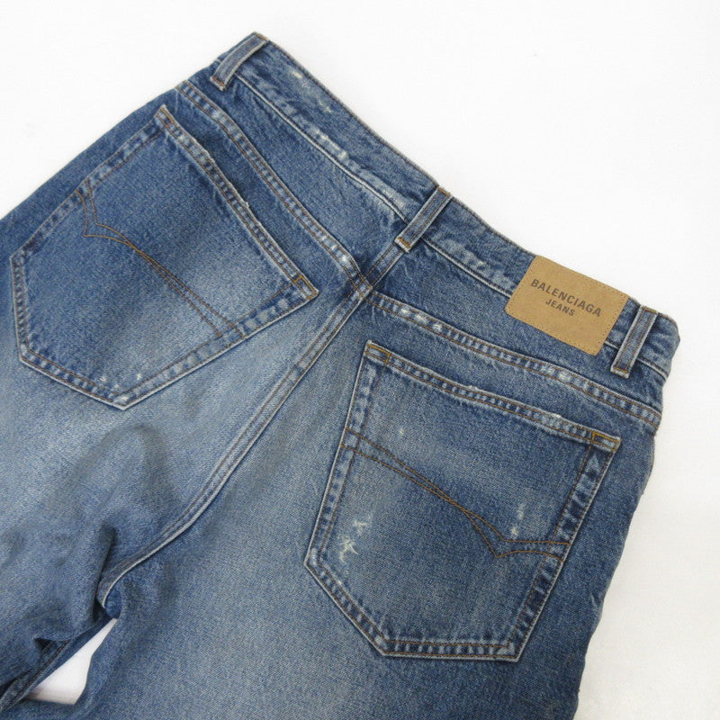 【中古】BALENCIAGA | バレンシアガ LOOSE FIT DENIM PANTS デニムパンツ 736540 国内正規品 2023S/S ブルー サイズ：S