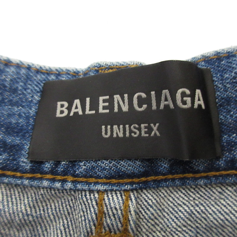 【中古】BALENCIAGA | バレンシアガ LOOSE FIT DENIM PANTS デニムパンツ 736540 国内正規品 2023S/S ブルー サイズ：S
