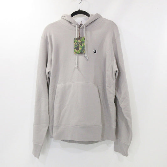 【中古】A BATHING APE | アベイシングエイプ APE HEAD ONE POINT PULLOVER HOODIE パーカー 1J80114005 グレー サイズ：L