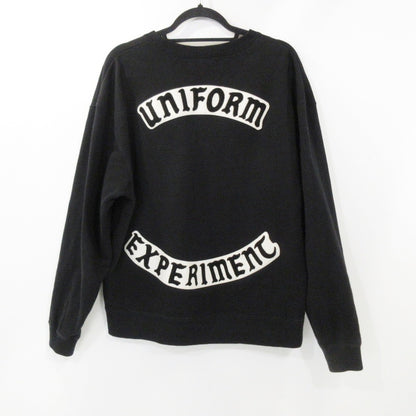 【中古】uniform experiment | ユニフォームエクスペリメント CHENILLE SWEATSHIRT スウェット UE-242024 ブラック サイズ：3