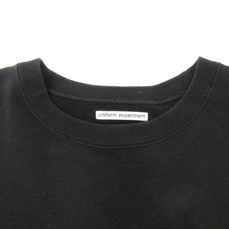 【中古】uniform experiment | ユニフォームエクスペリメント CHENILLE SWEATSHIRT スウェット UE-242024 ブラック サイズ：3