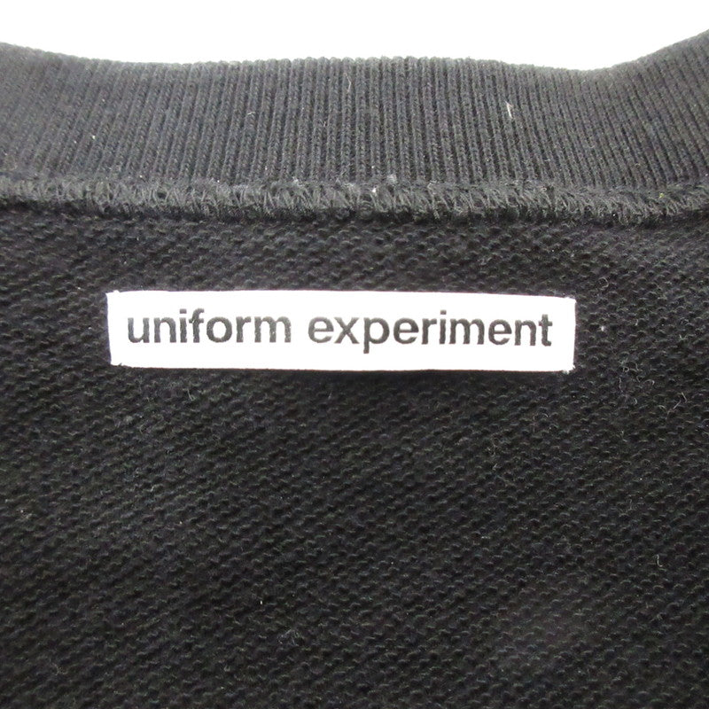 【中古】uniform experiment | ユニフォームエクスペリメント CHENILLE SWEATSHIRT スウェット UE-242024 ブラック サイズ：3