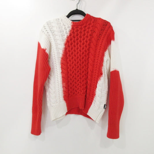 【中古】STUSSY | ステューシー Tie Dye Fisherman Sweater セーター 117188 レッド サイズ：M