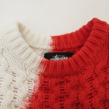 【中古】STUSSY | ステューシー Tie Dye Fisherman Sweater セーター 117188 レッド サイズ：M