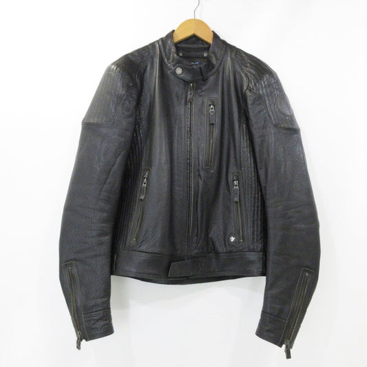 【中古】BMW | ビーエムダブリュー Black Leather Jacket レザー ブラック サイズ：48