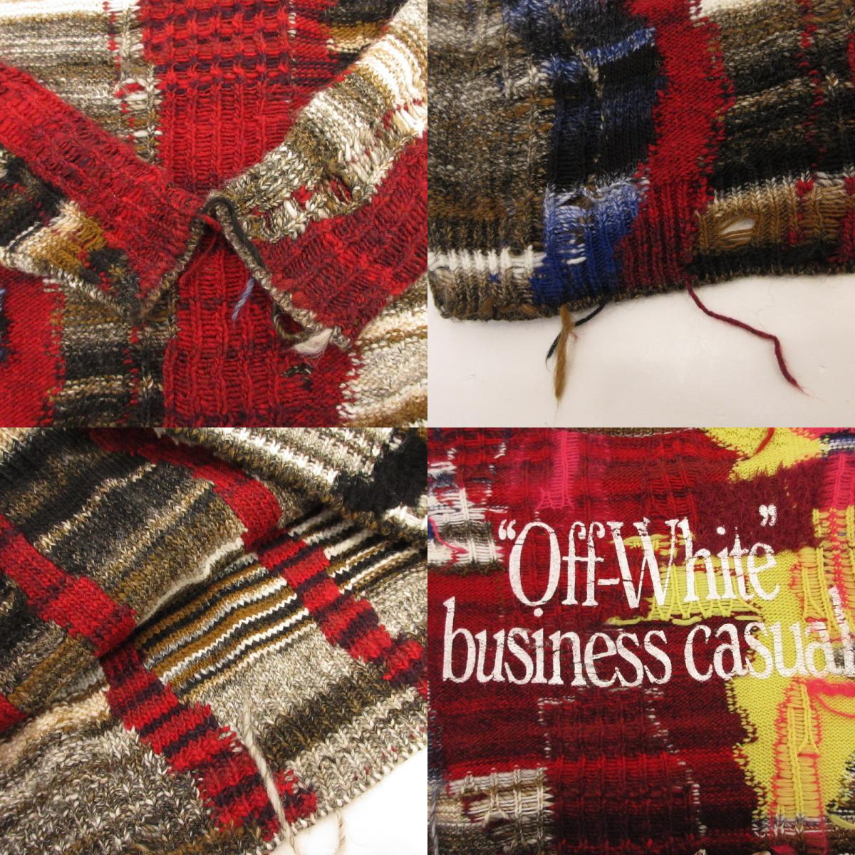 OFF-WHITE | オフホワイト Business Knitwear セーター OMHA062F18527004 国内正規品 マルチカラー サイズ：S【姫路東店】