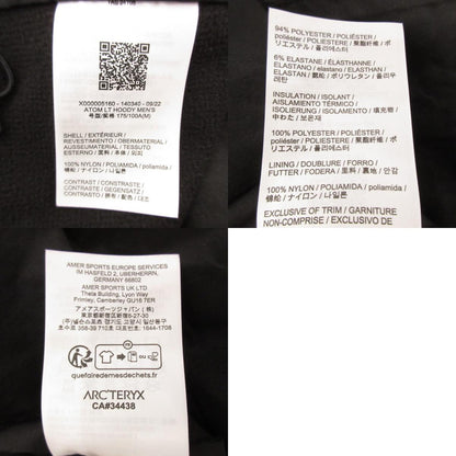【中古】ARC'TERYX | アークテリクス ATOM LT HOODY その他アウター X000005160 ブラック サイズ：M