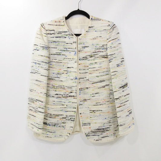 【中古】BALLSEY | ボールジー コットンナイロンツイードノーカラージャケット その他アウター 11-07-81-07131 ホワイト サイズ：36