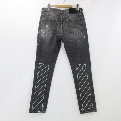 【中古】OFF-WHITE | オフホワイト デニムパンツ OMYA074S22DEN003 2022S/S サイズ：W:32 ブラック