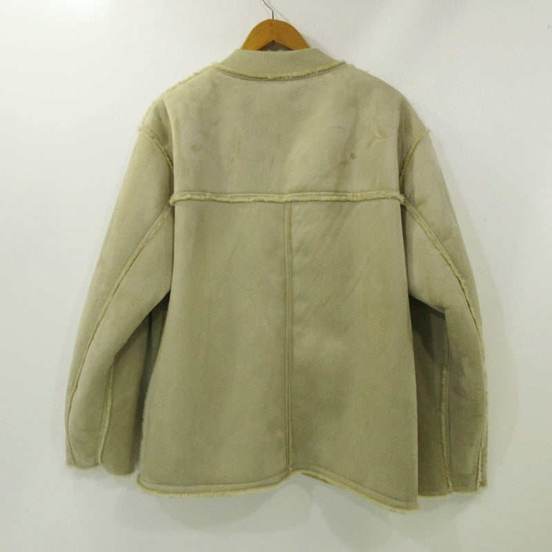 【中古】ACANTHUS | アカンサス ファームートンジャケット ブルゾン JK2406 ベージュ サイズ：XL