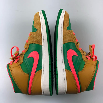 【中古】NIKE | ナイキ AIR JORDAN 1 MID WHEAT AND WATER MELON スニーカー DX4332-700 グリーン 30cm