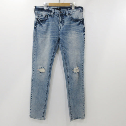 【中古】TRUE RELIGION | トゥルーレリジョン ROCCO NO FLAP SN W/RIPS デニムパンツ 107067-IXCR ブルー