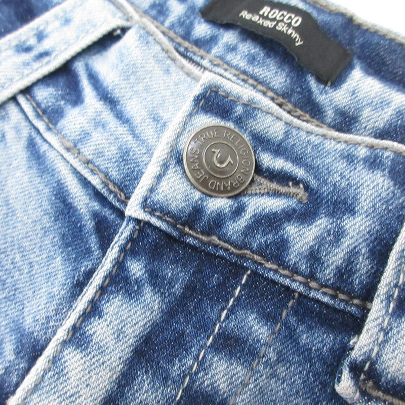 【中古】TRUE RELIGION | トゥルーレリジョン ROCCO NO FLAP SN W/RIPS デニムパンツ 107067-IXCR ブルー